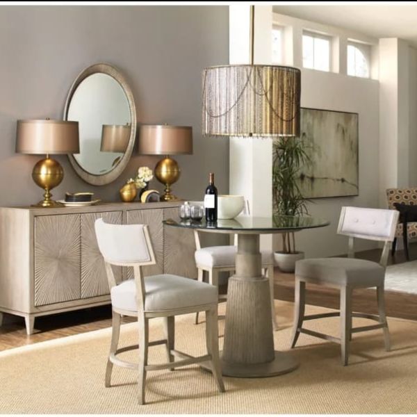 Round pedestal dining table 01